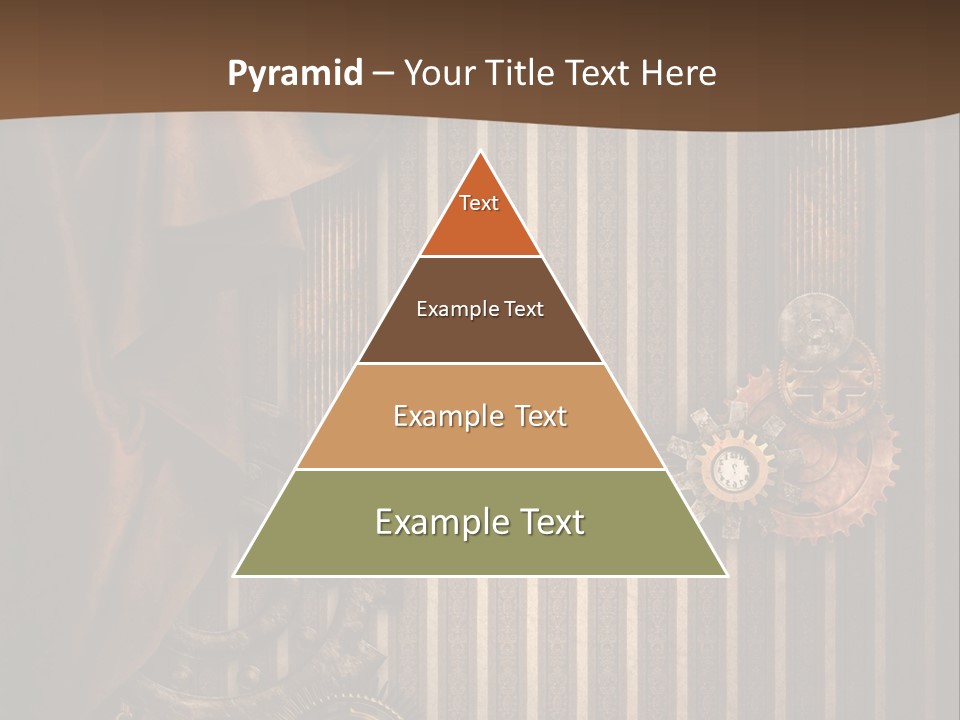 Koronka Retro Zegar PowerPoint Template