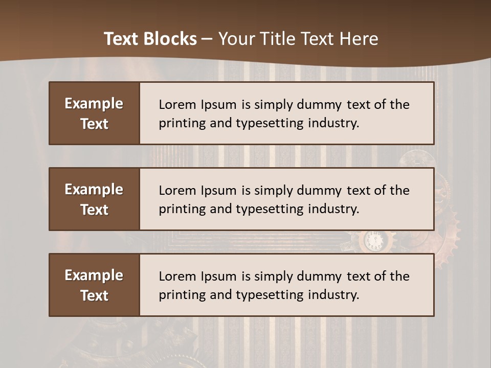 Koronka Retro Zegar PowerPoint Template