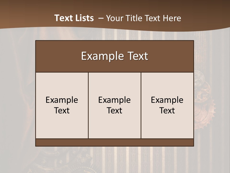 Koronka Retro Zegar PowerPoint Template