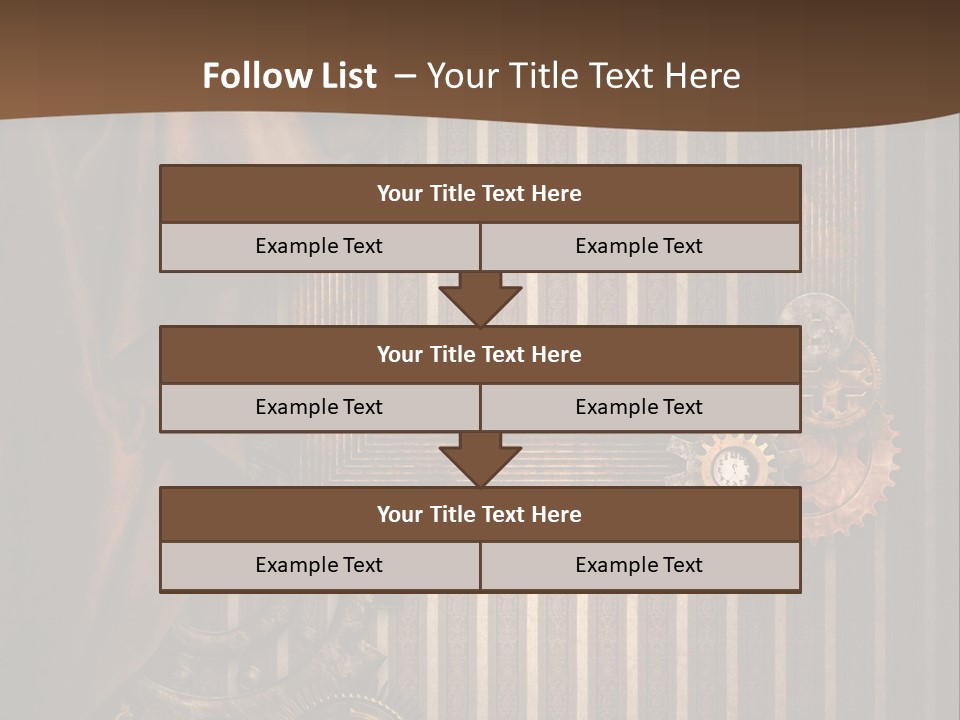 Koronka Retro Zegar PowerPoint Template