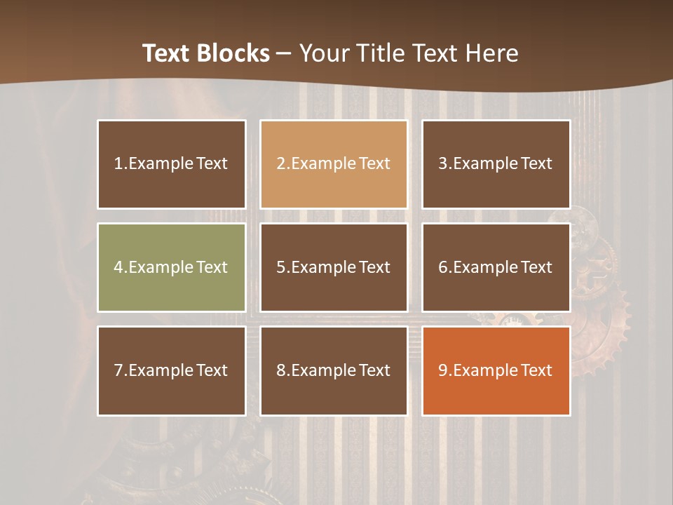 Koronka Retro Zegar PowerPoint Template