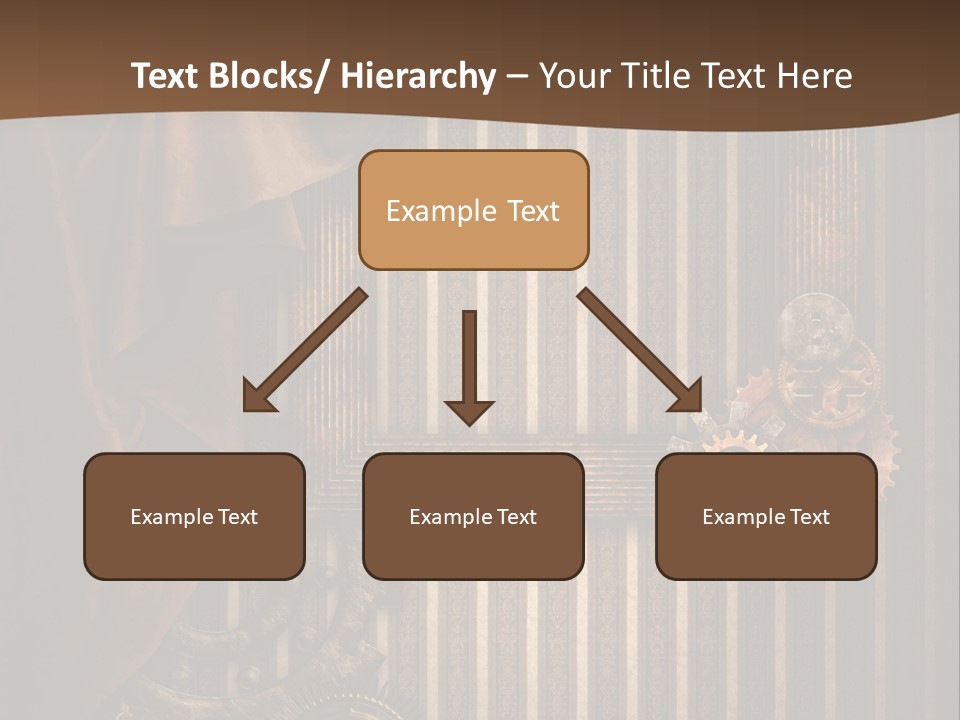 Koronka Retro Zegar PowerPoint Template