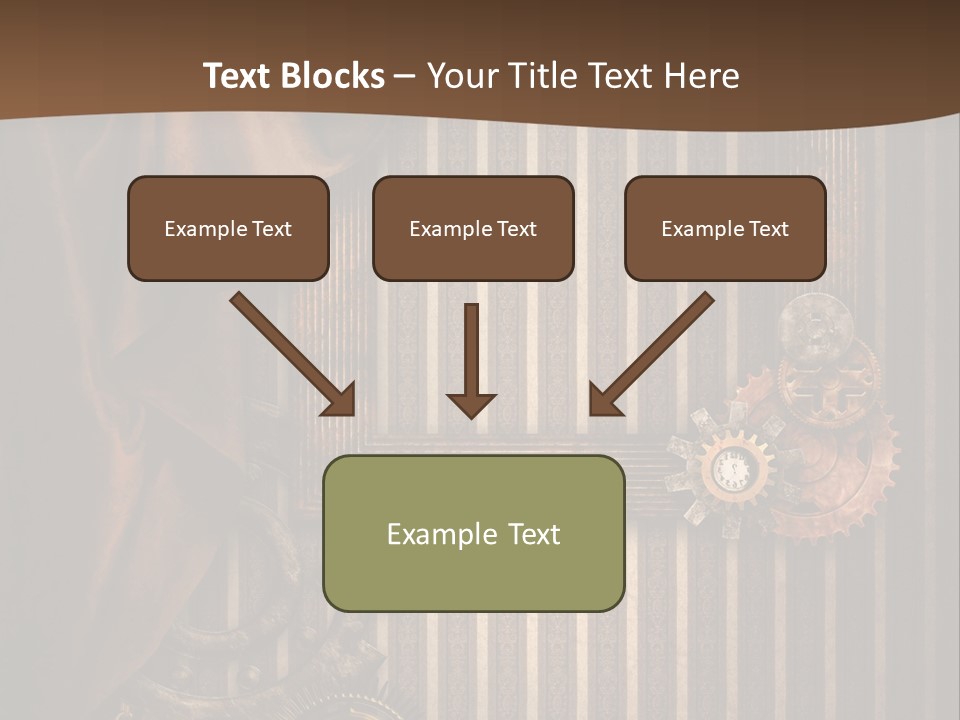 Koronka Retro Zegar PowerPoint Template