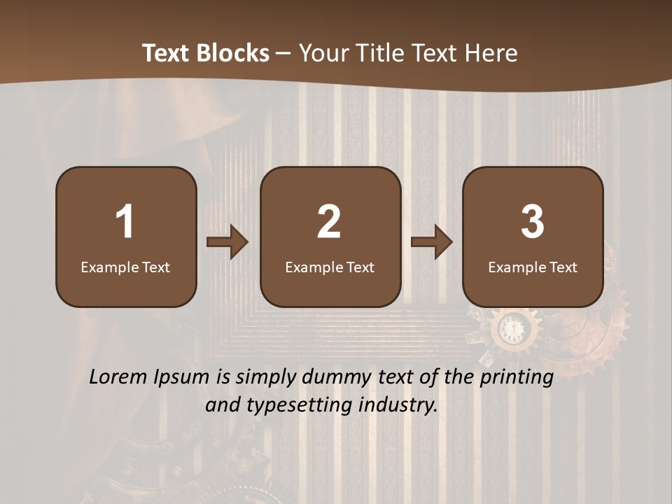 Koronka Retro Zegar PowerPoint Template