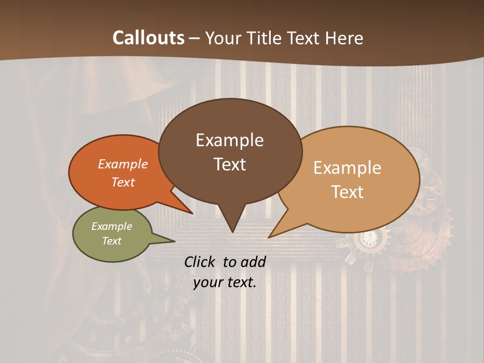 Koronka Retro Zegar PowerPoint Template