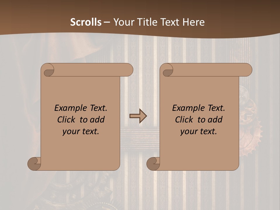 Koronka Retro Zegar PowerPoint Template