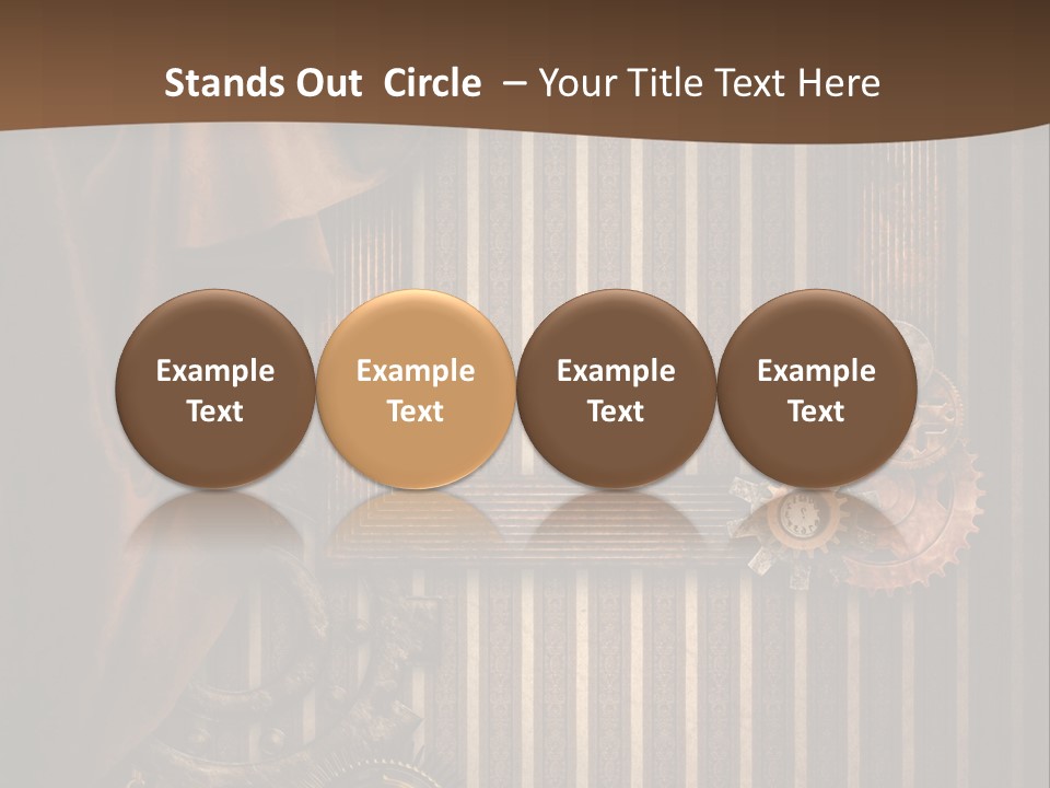 Koronka Retro Zegar PowerPoint Template