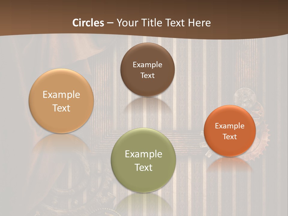Koronka Retro Zegar PowerPoint Template