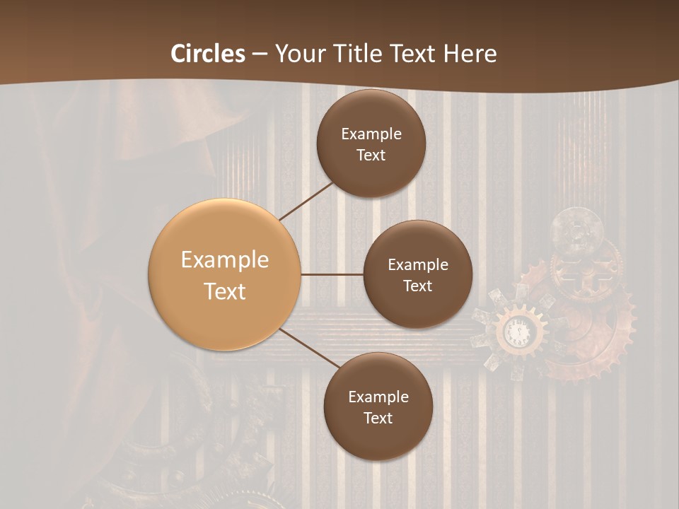 Koronka Retro Zegar PowerPoint Template
