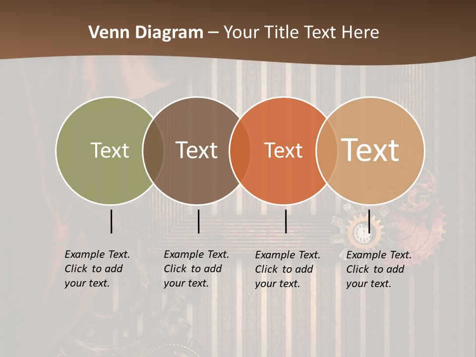 Koronka Retro Zegar PowerPoint Template