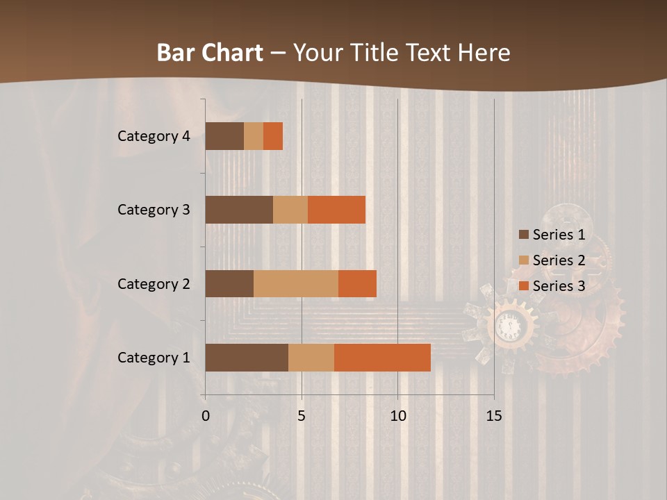 Koronka Retro Zegar PowerPoint Template