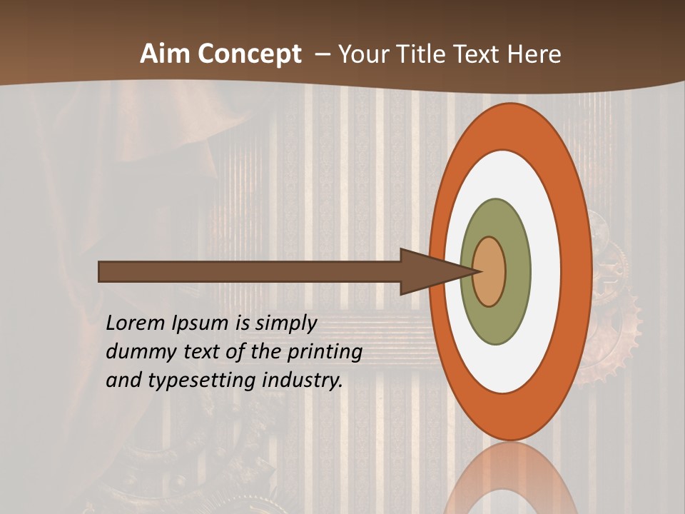 Koronka Retro Zegar PowerPoint Template