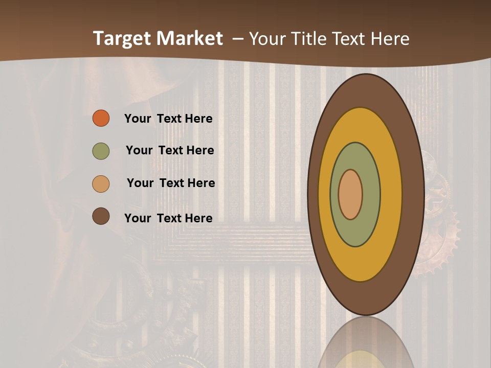 Koronka Retro Zegar PowerPoint Template