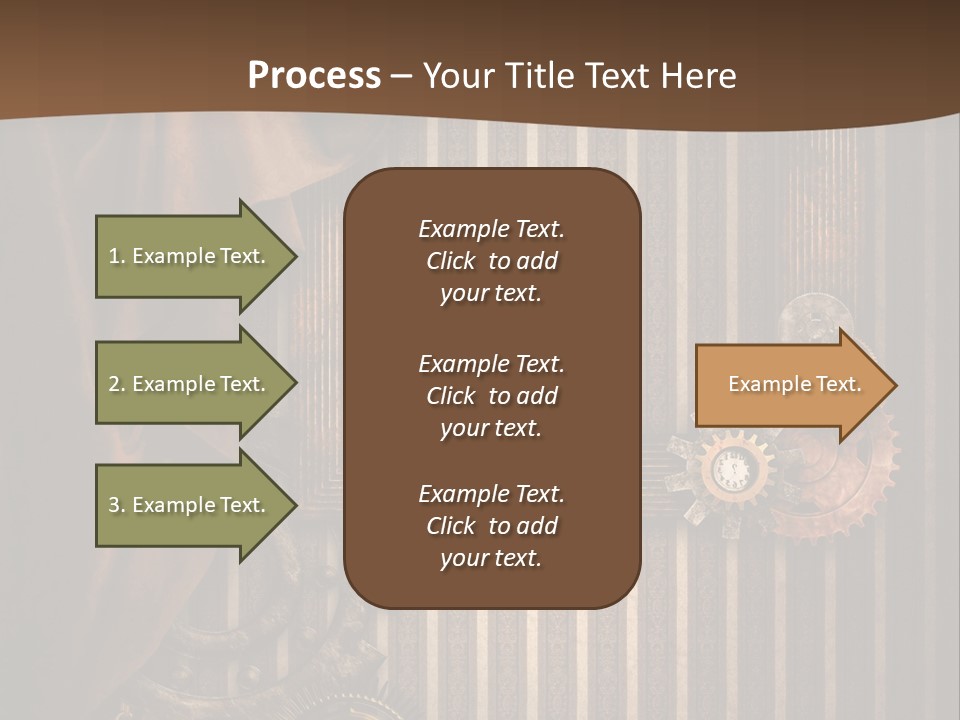 Koronka Retro Zegar PowerPoint Template