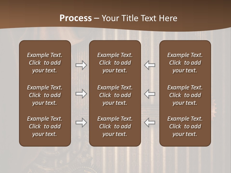 Koronka Retro Zegar PowerPoint Template