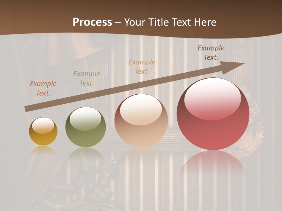 Koronka Retro Zegar PowerPoint Template