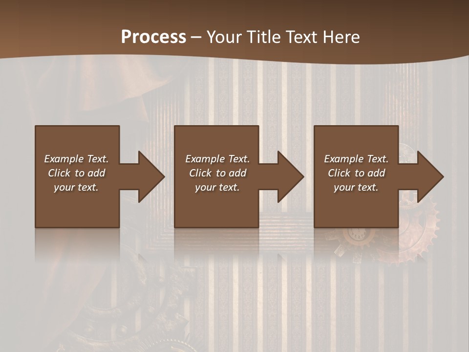 Koronka Retro Zegar PowerPoint Template