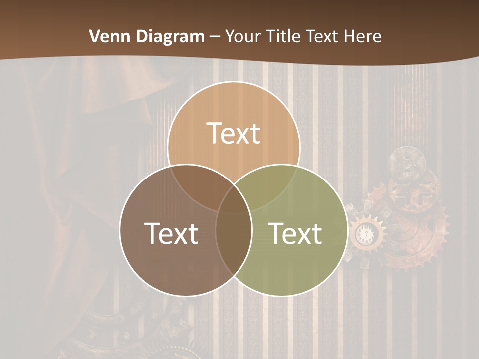 Koronka Retro Zegar PowerPoint Template