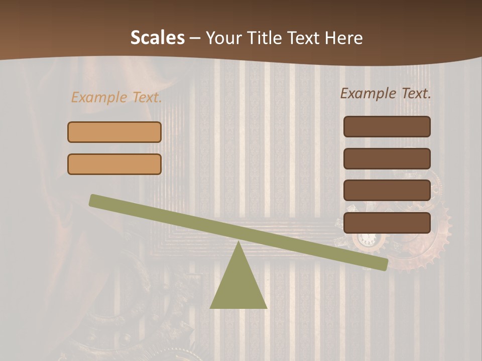 Koronka Retro Zegar PowerPoint Template