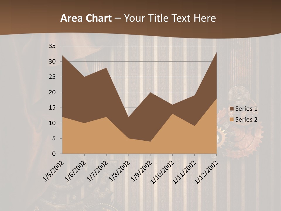 Koronka Retro Zegar PowerPoint Template