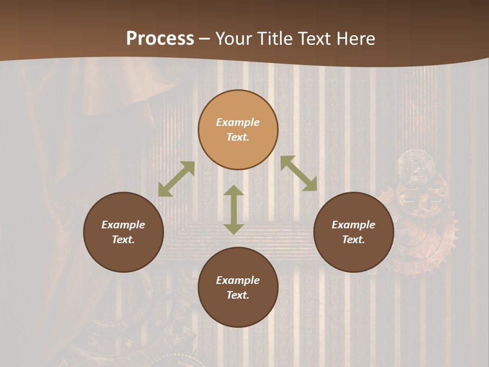 Koronka Retro Zegar PowerPoint Template