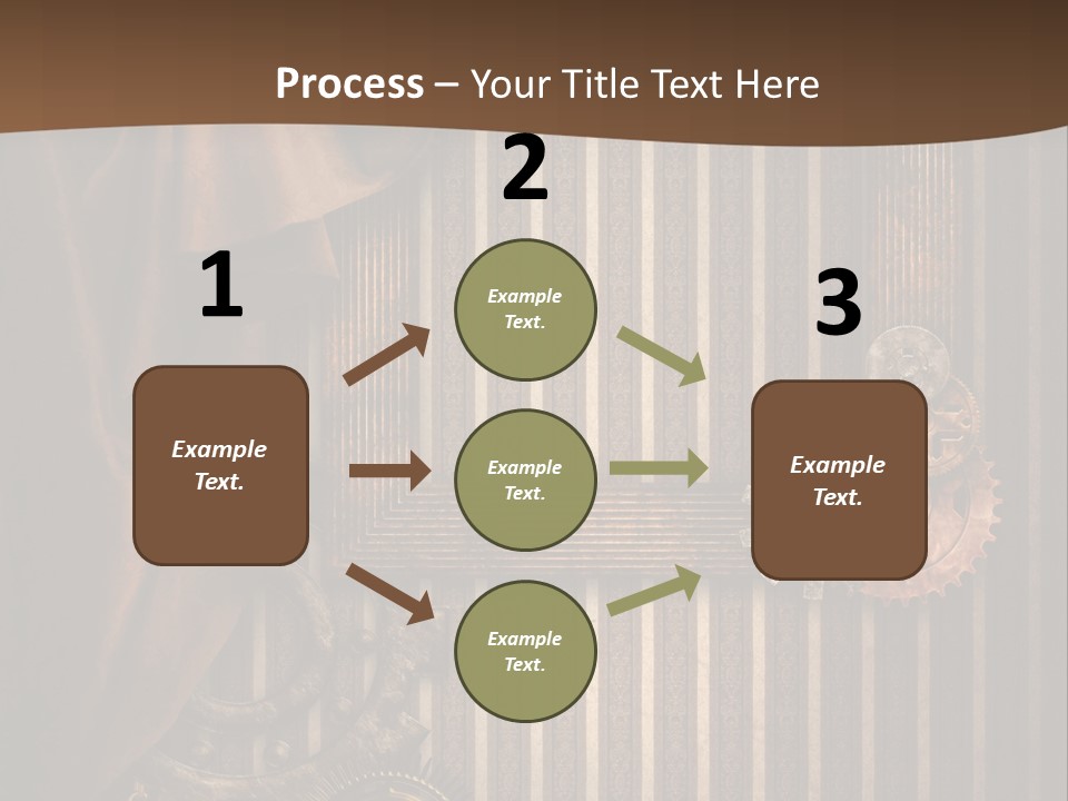 Koronka Retro Zegar PowerPoint Template