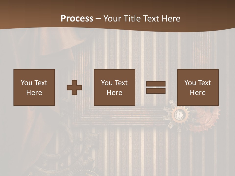 Koronka Retro Zegar PowerPoint Template