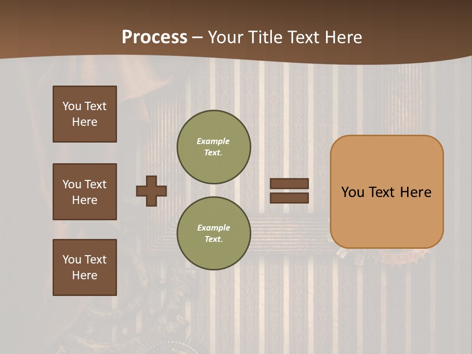 Koronka Retro Zegar PowerPoint Template