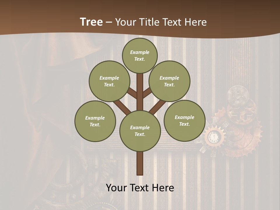 Koronka Retro Zegar PowerPoint Template