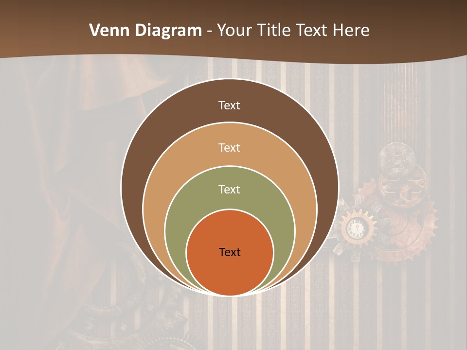 Koronka Retro Zegar PowerPoint Template
