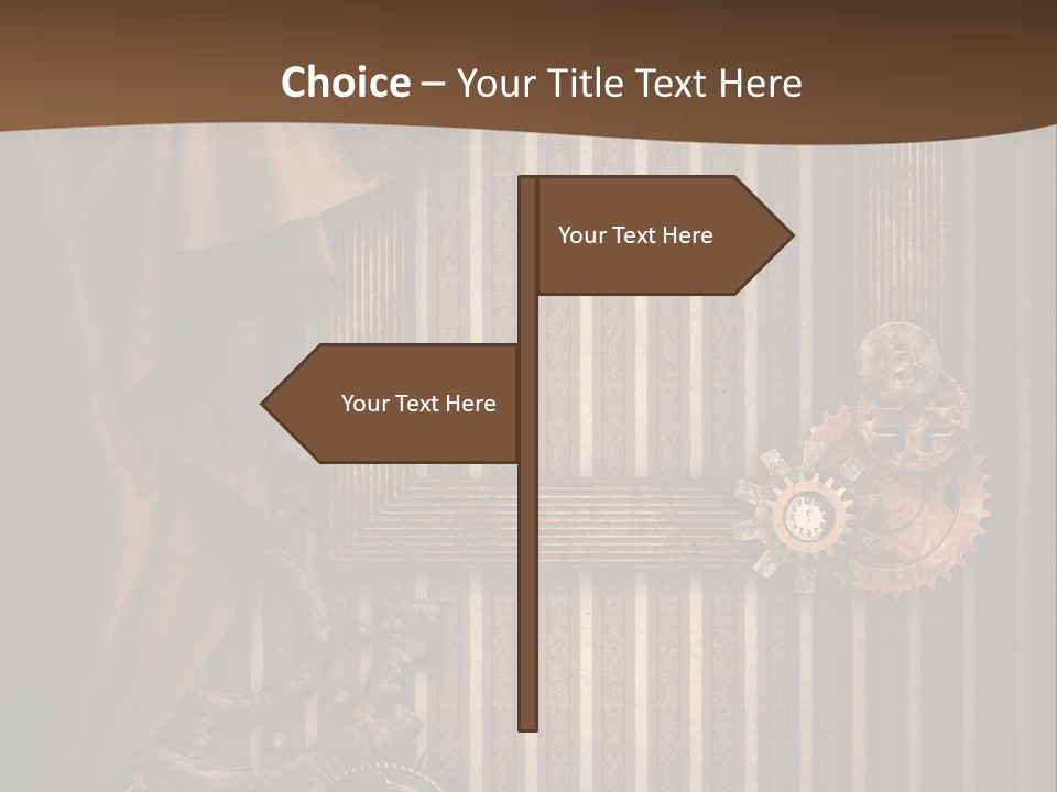 Koronka Retro Zegar PowerPoint Template