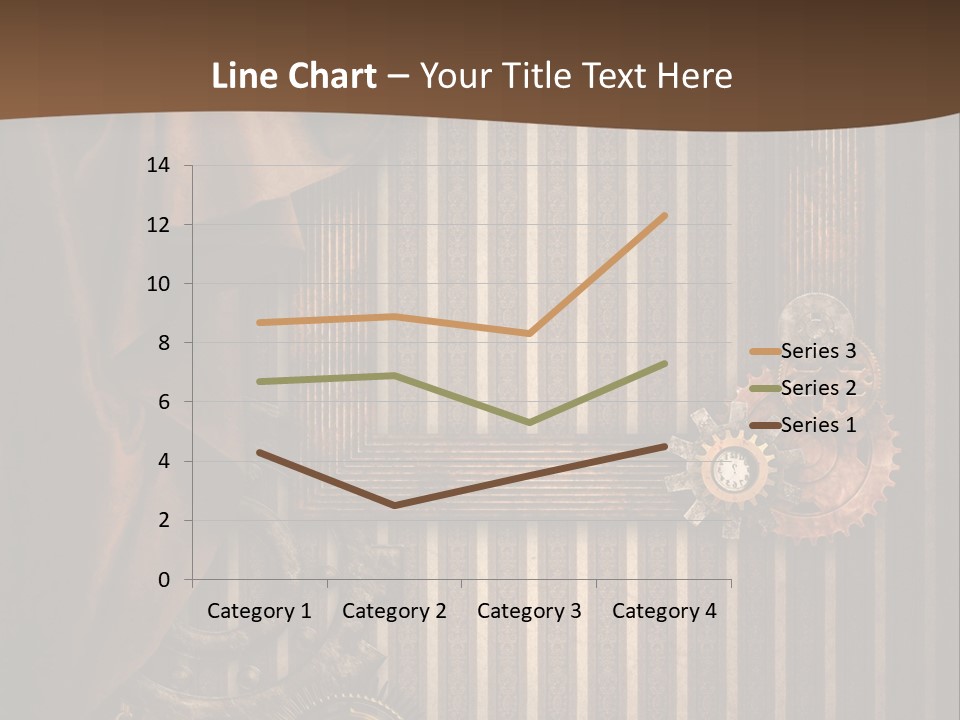 Koronka Retro Zegar PowerPoint Template