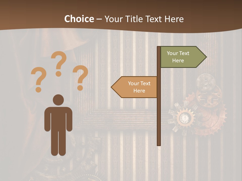 Koronka Retro Zegar PowerPoint Template