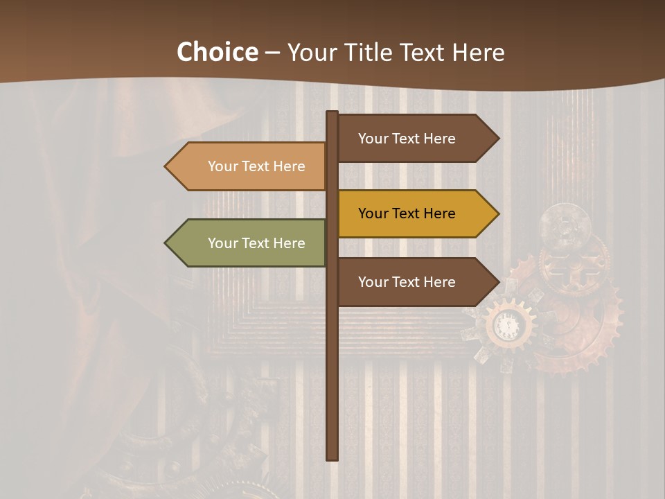 Koronka Retro Zegar PowerPoint Template