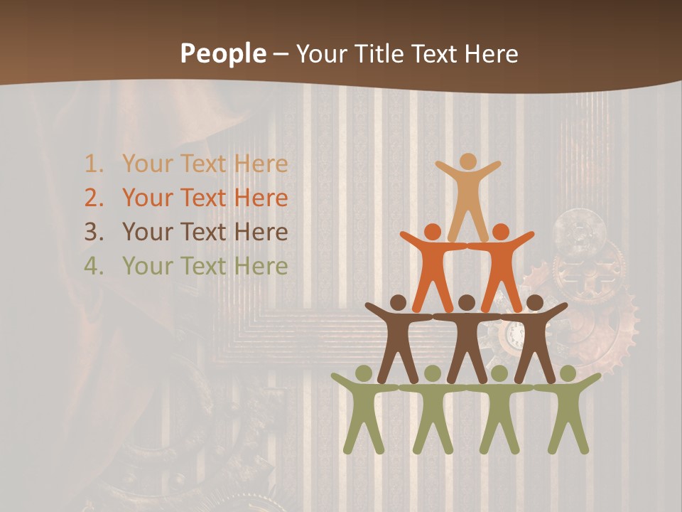 Koronka Retro Zegar PowerPoint Template