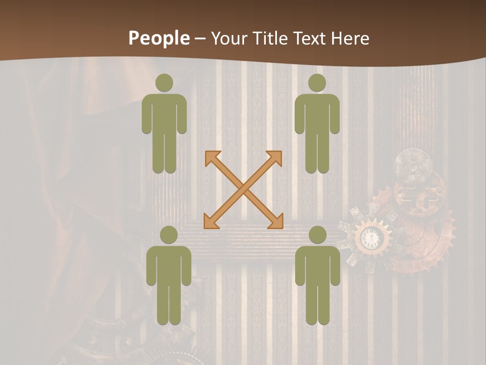 Koronka Retro Zegar PowerPoint Template