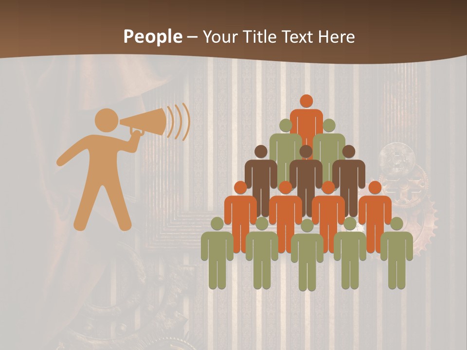 Koronka Retro Zegar PowerPoint Template