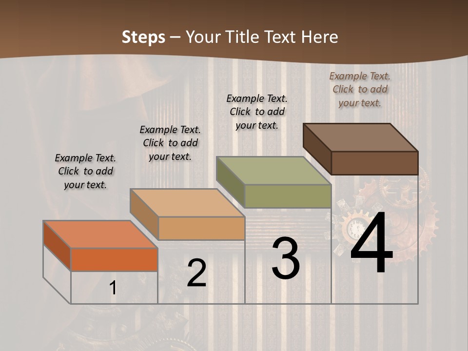 Koronka Retro Zegar PowerPoint Template