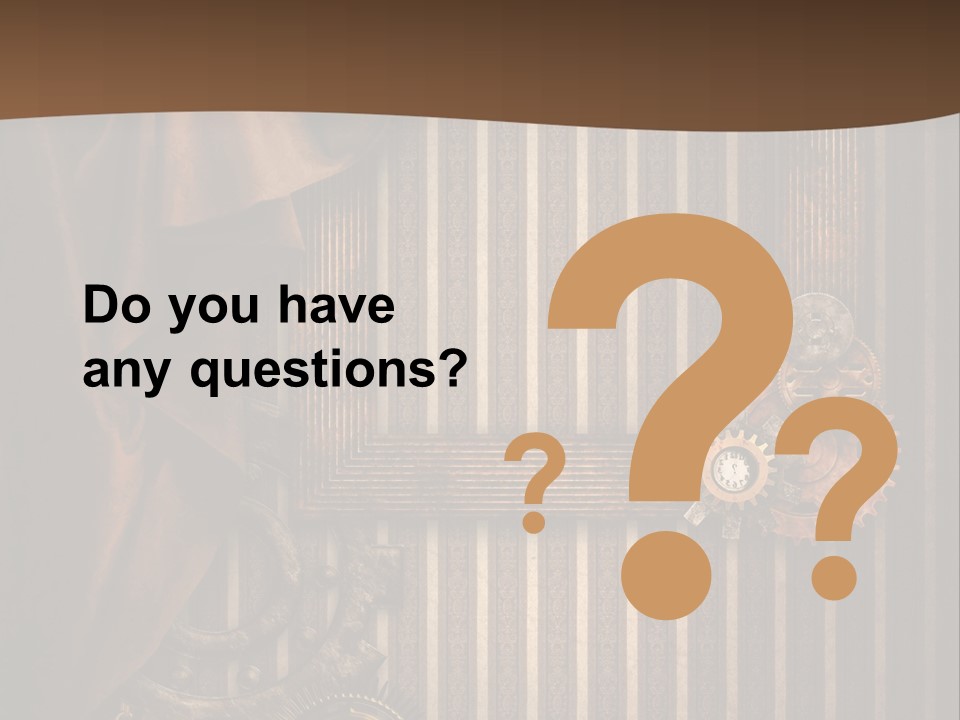 Koronka Retro Zegar PowerPoint Template