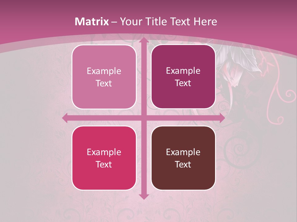 Elegancki Papeteria Walentynki PowerPoint Template