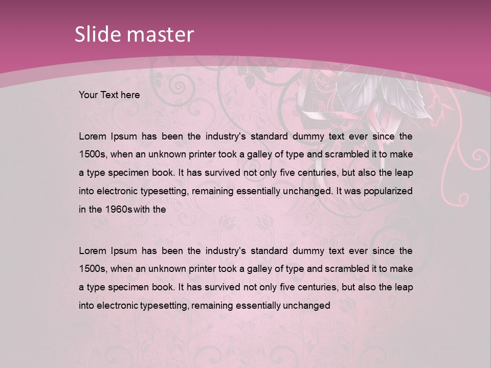 Elegancki Papeteria Walentynki PowerPoint Template