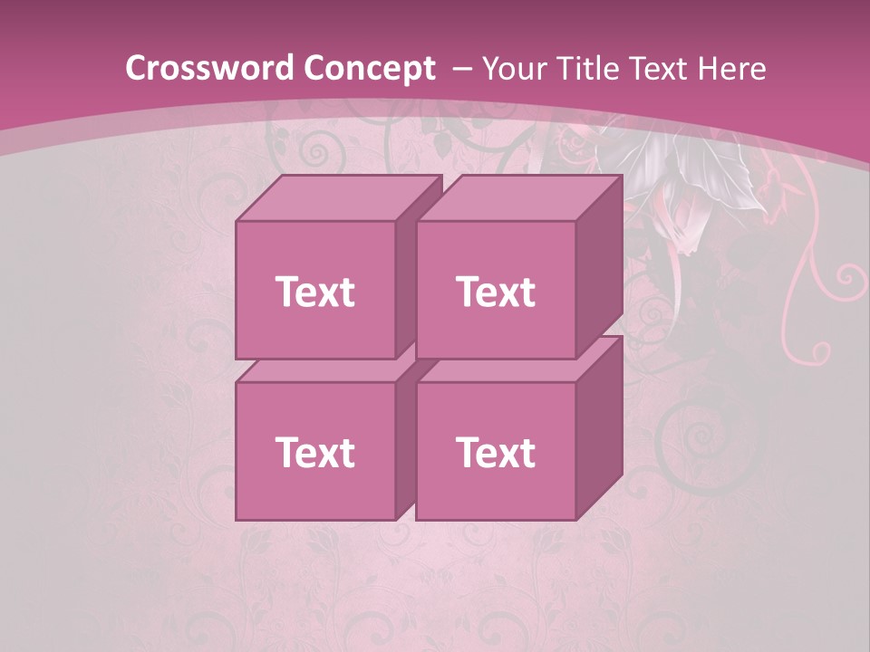 Elegancki Papeteria Walentynki PowerPoint Template