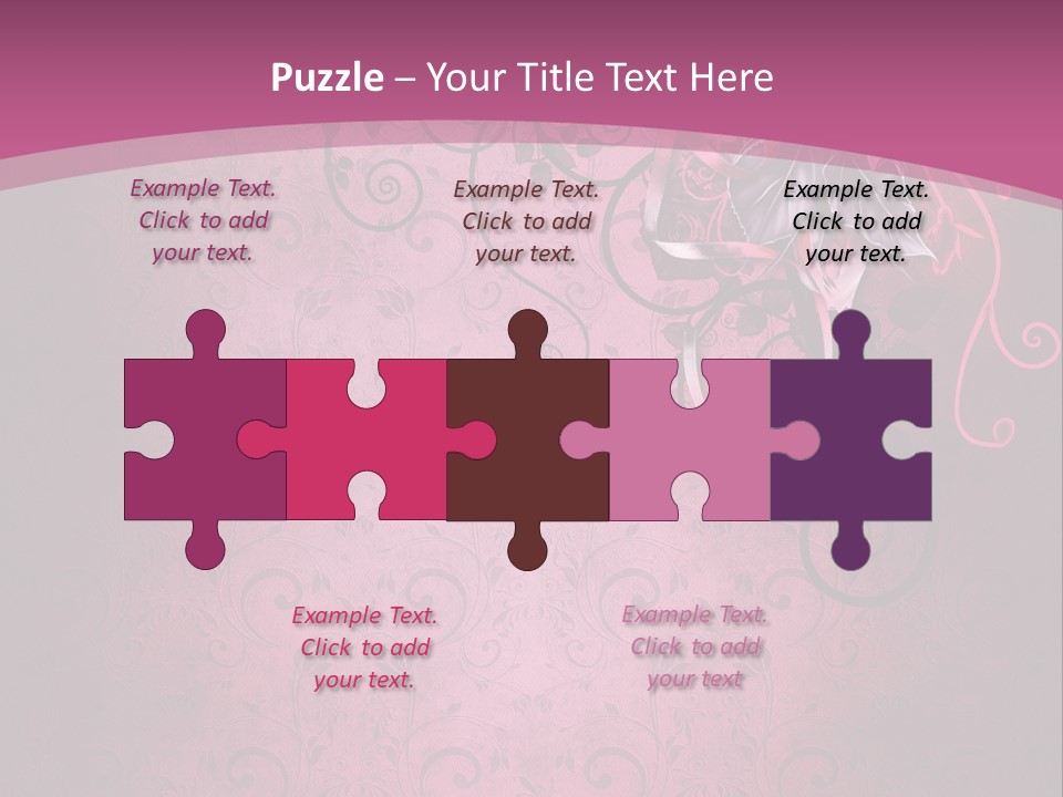 Elegancki Papeteria Walentynki PowerPoint Template