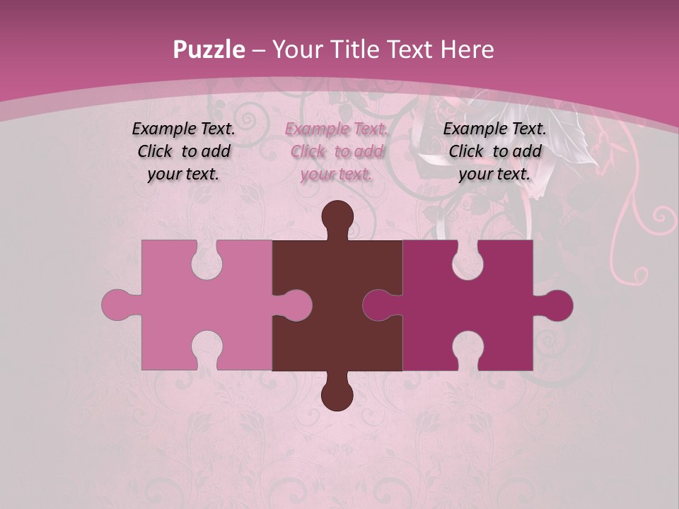 Elegancki Papeteria Walentynki PowerPoint Template