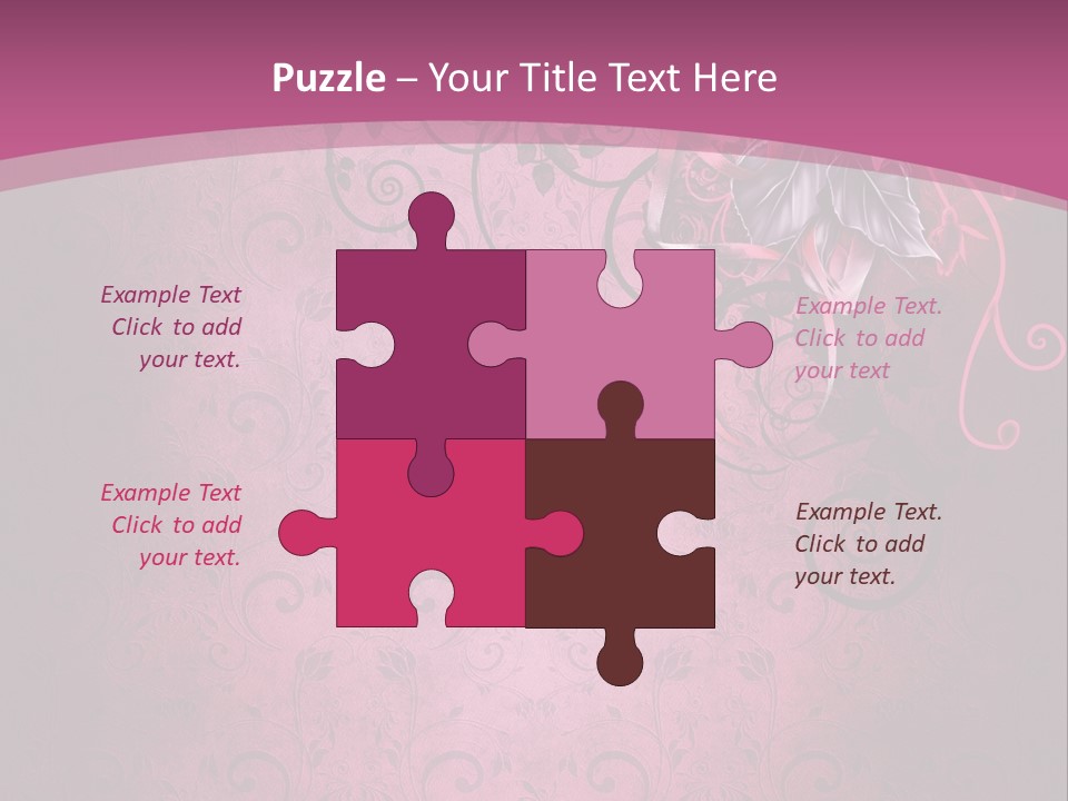 Elegancki Papeteria Walentynki PowerPoint Template