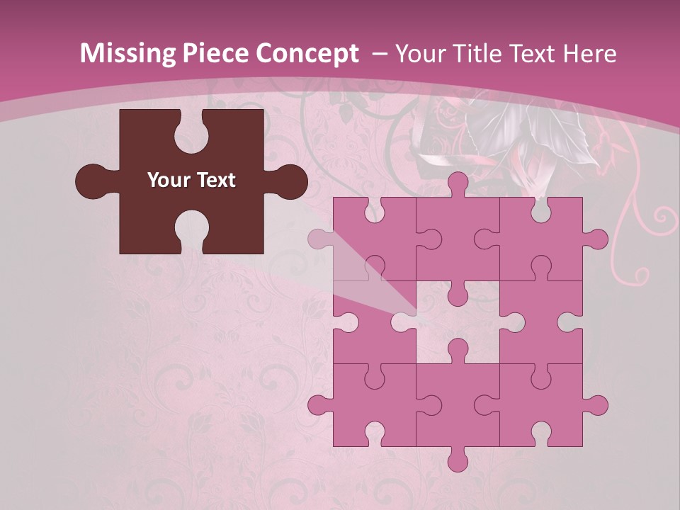 Elegancki Papeteria Walentynki PowerPoint Template