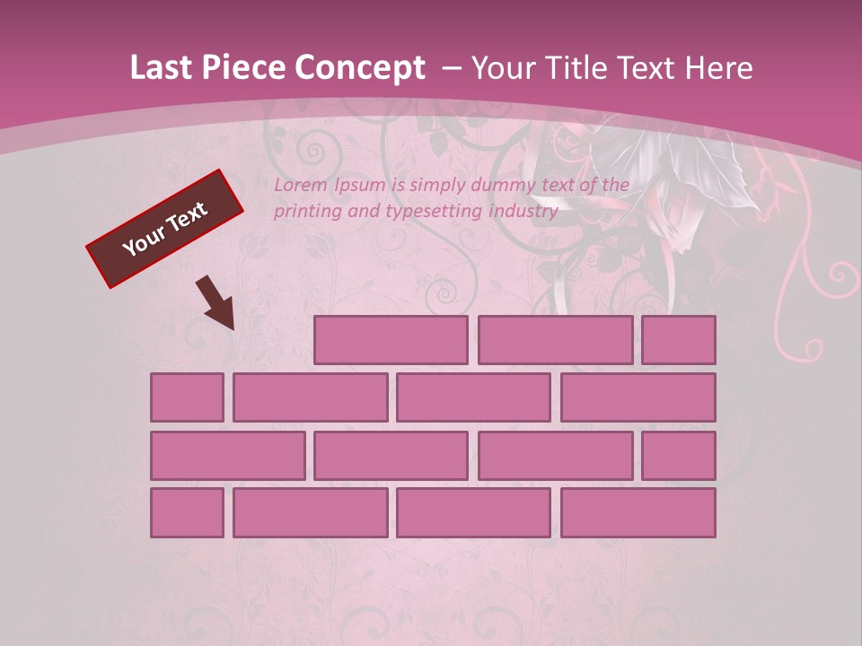 Elegancki Papeteria Walentynki PowerPoint Template