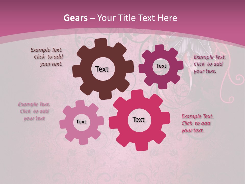 Elegancki Papeteria Walentynki PowerPoint Template