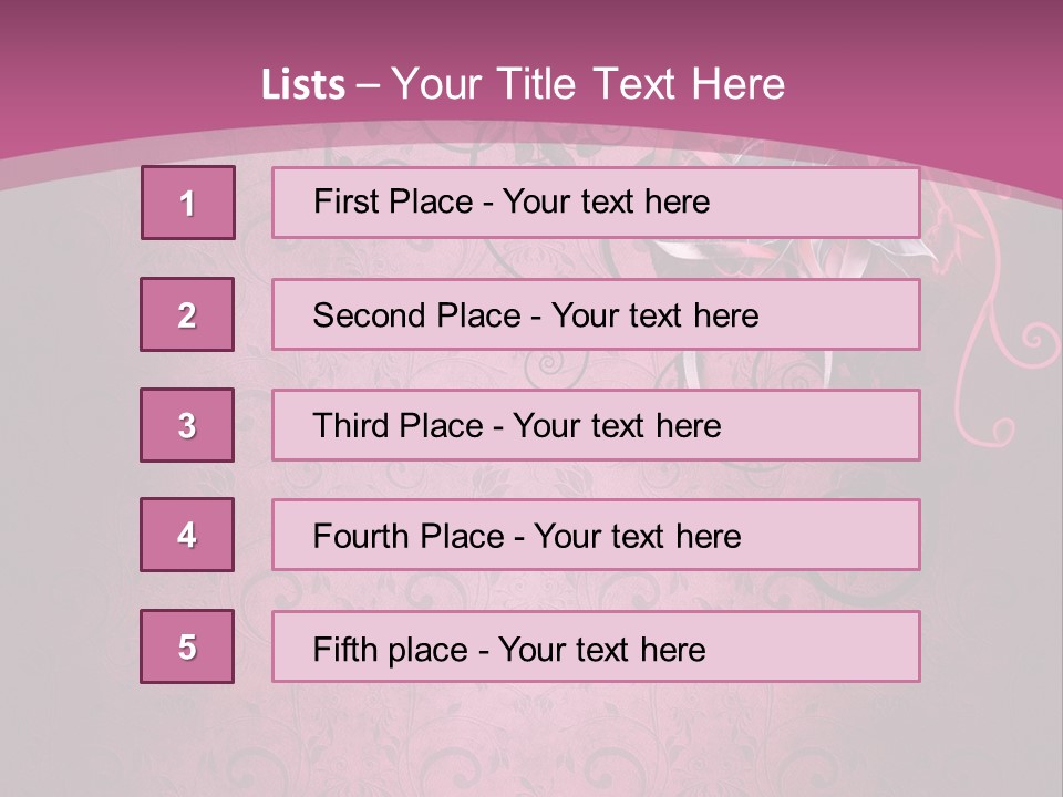 Elegancki Papeteria Walentynki PowerPoint Template
