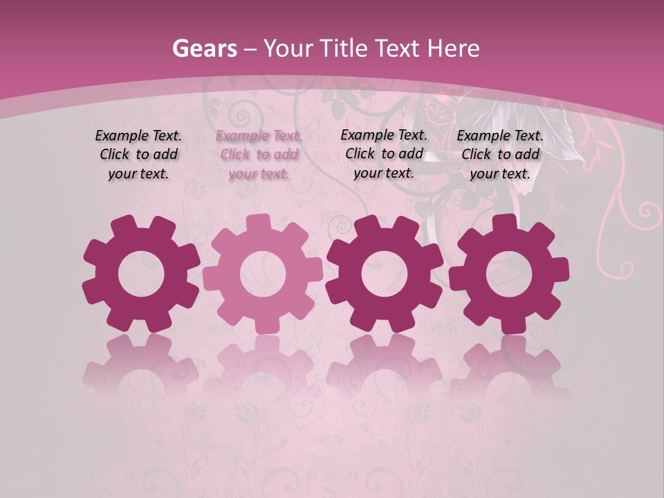 Elegancki Papeteria Walentynki PowerPoint Template